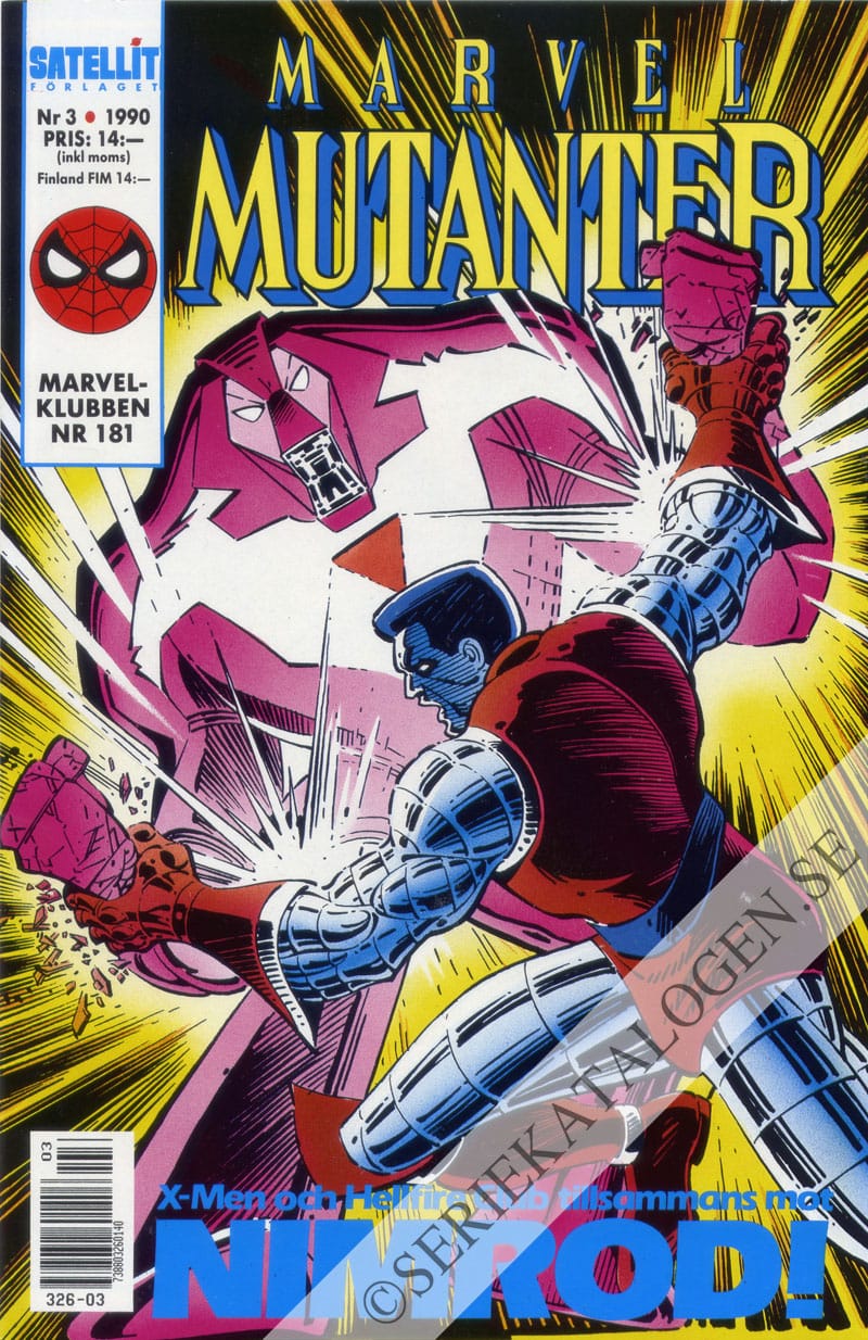 Framsida på Marvel mutanter #3 (1990)