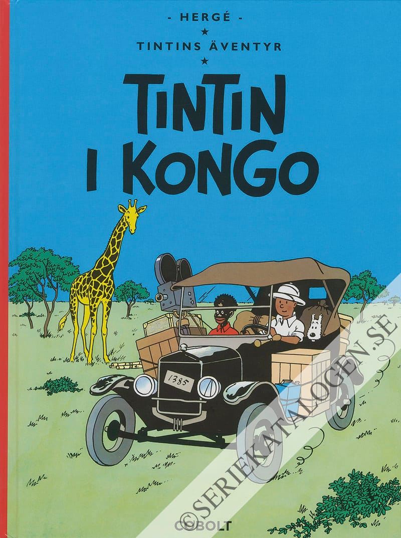Framsida på Tintins äventyr Tintin i Kongo (2021)