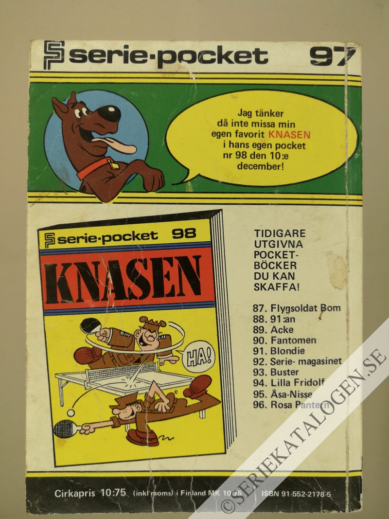 Baksida på Scooby Doo... (1980)