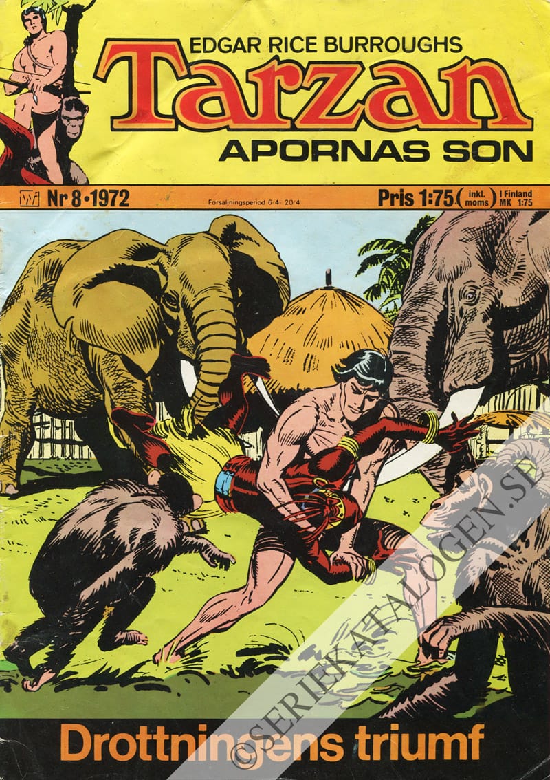 Framsida på Tarzan #8 (1972)