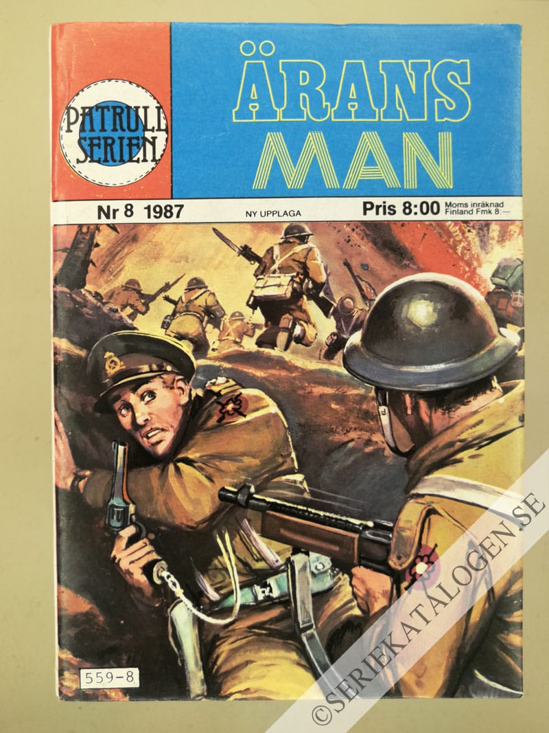 Framsida på Patrullserien #8 - Ärans män (1987)