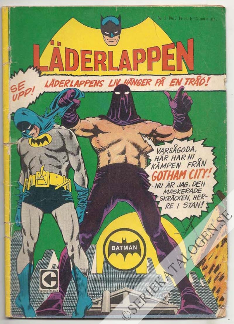 Framsida på Läderlappen och Robin #3 (1967)