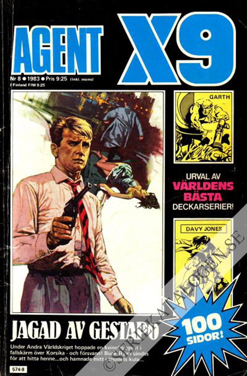Framsida på Agent X9 #8 (1983)