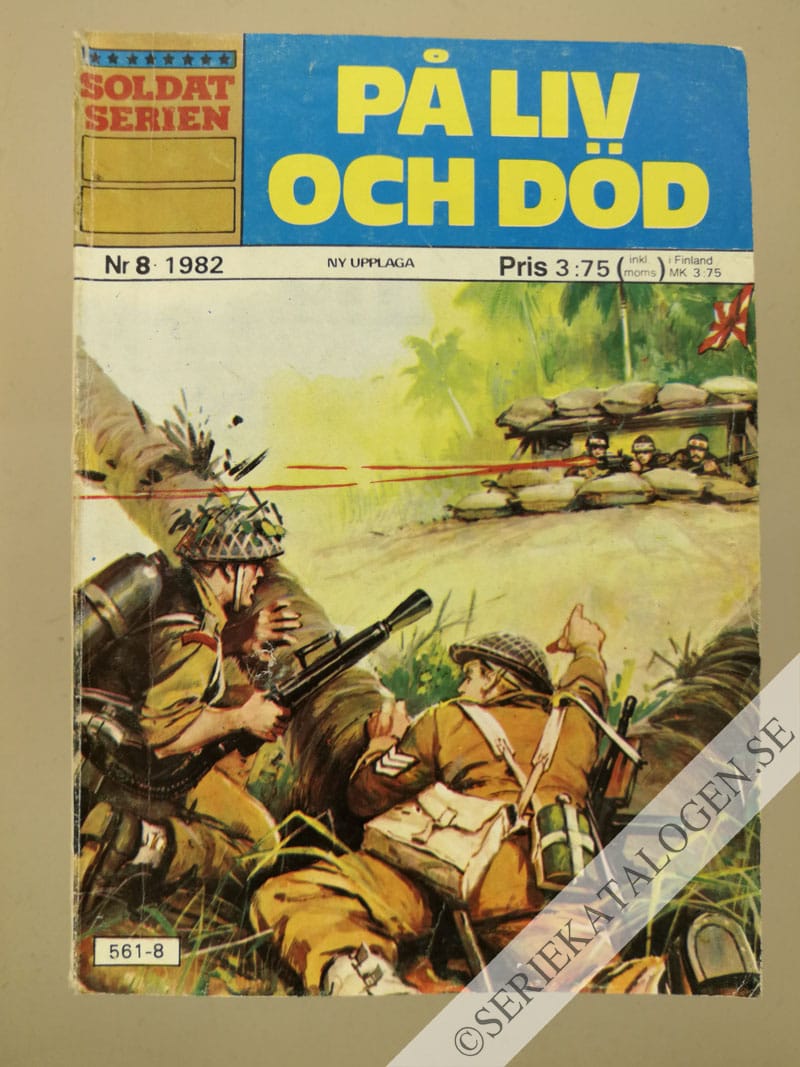 Framsida på Soldatserien #8 - På liv och död (1982)