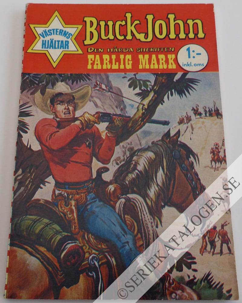 Framsida på Buck John - Den hårda sheriffen:  Farlig mark (1962)