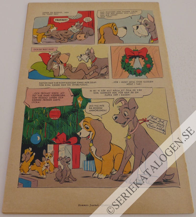 Baksida på Lady och Lufsen (1956)