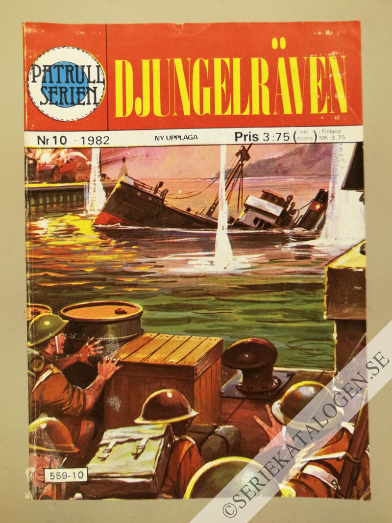 Framsida på Patrullserien #10 - Djungelräven (1982)