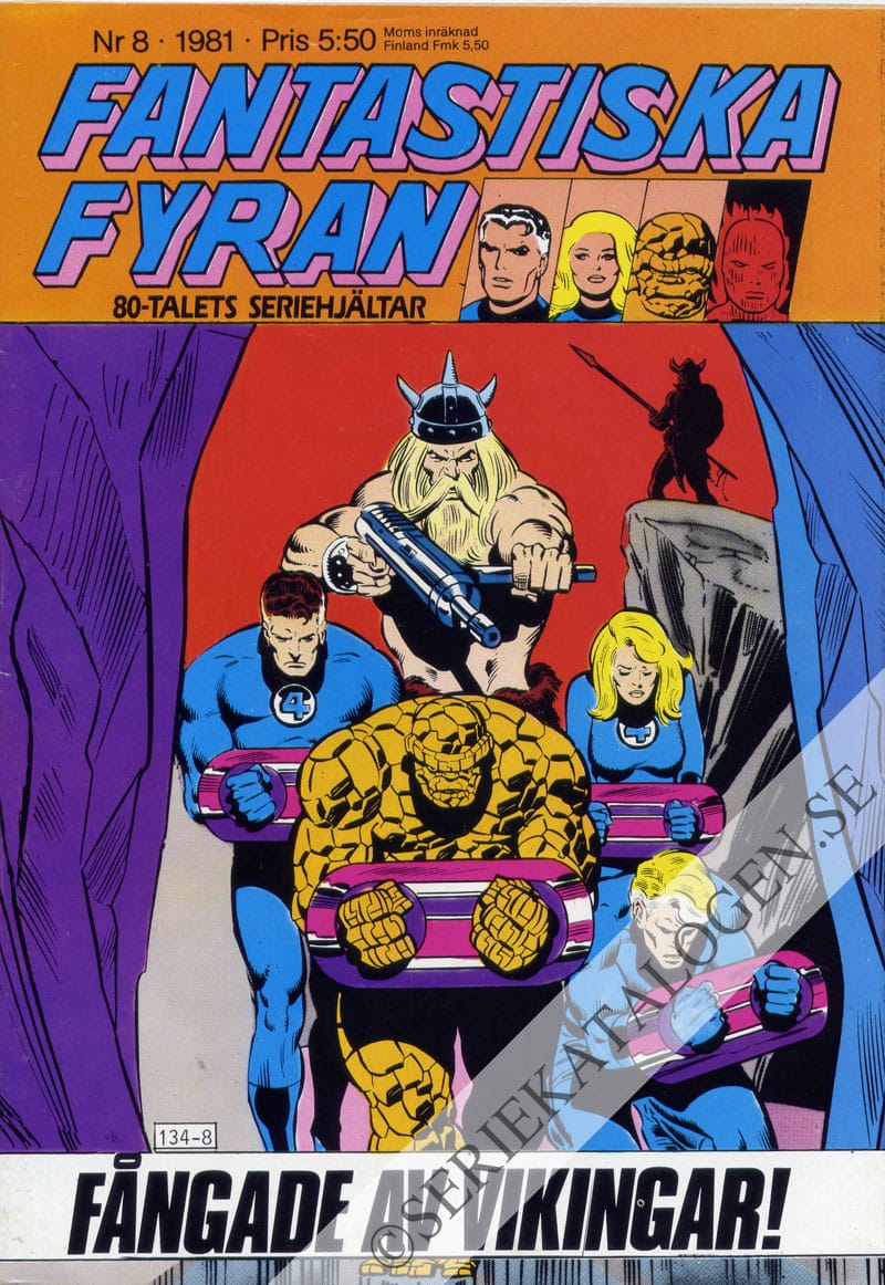 Framsida på Fantastiska Fyran #8 (1981)