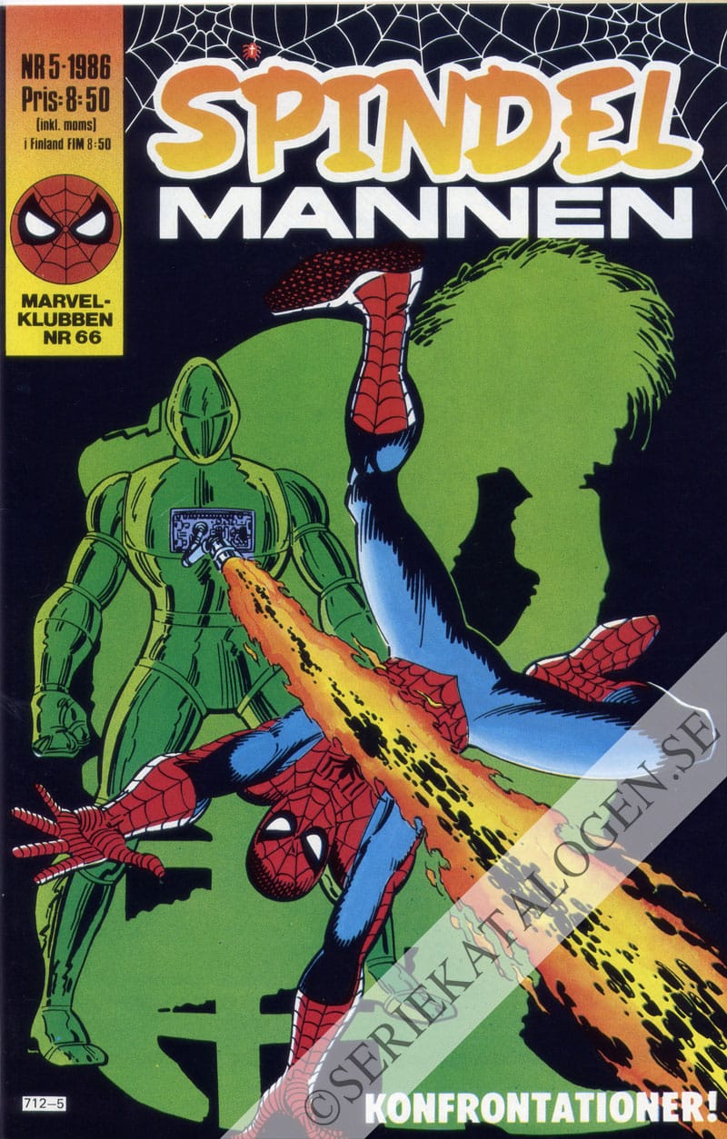 Framsida på Spindelmannen #5 (1986)
