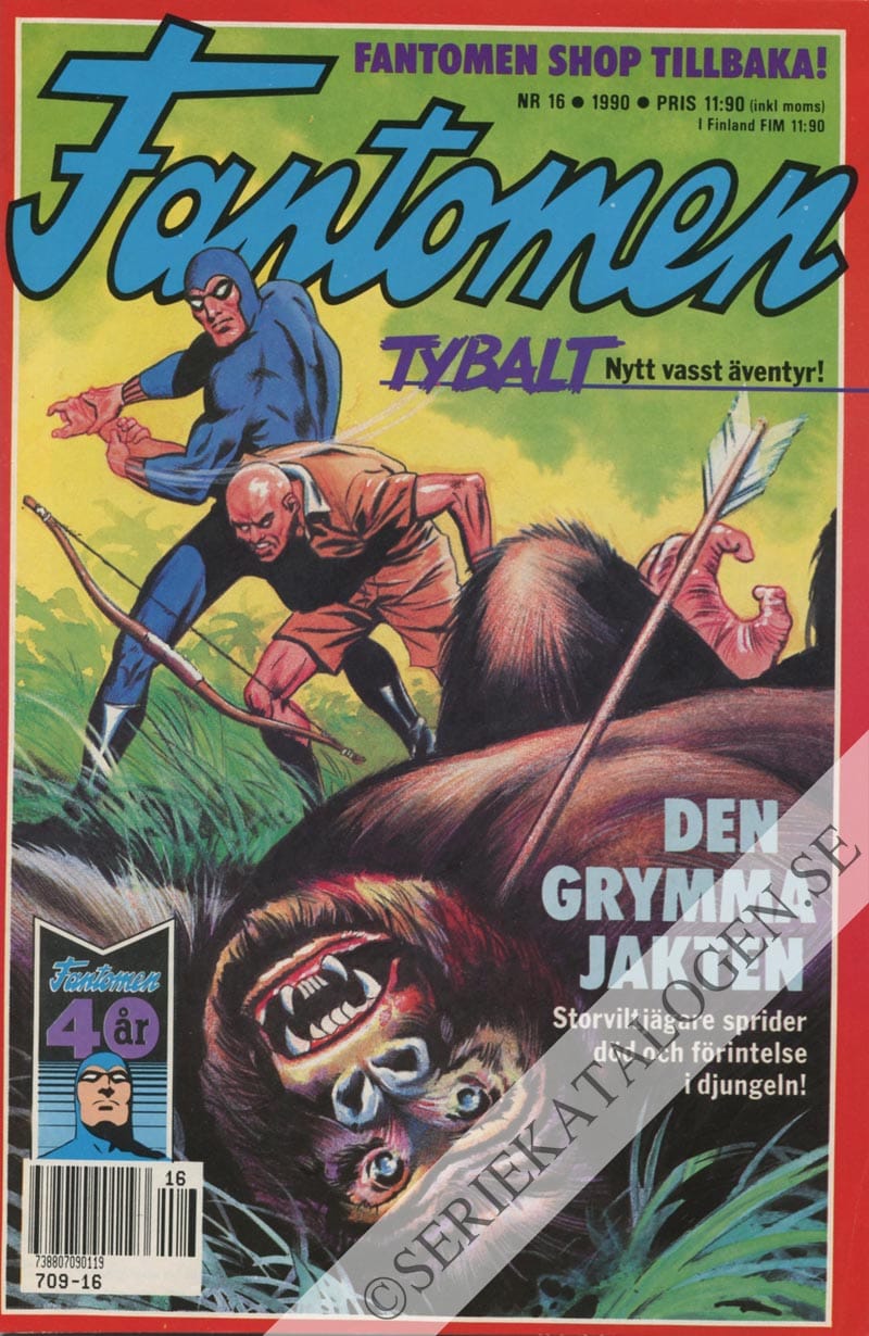 Framsida på Fantomen #16 (1990)