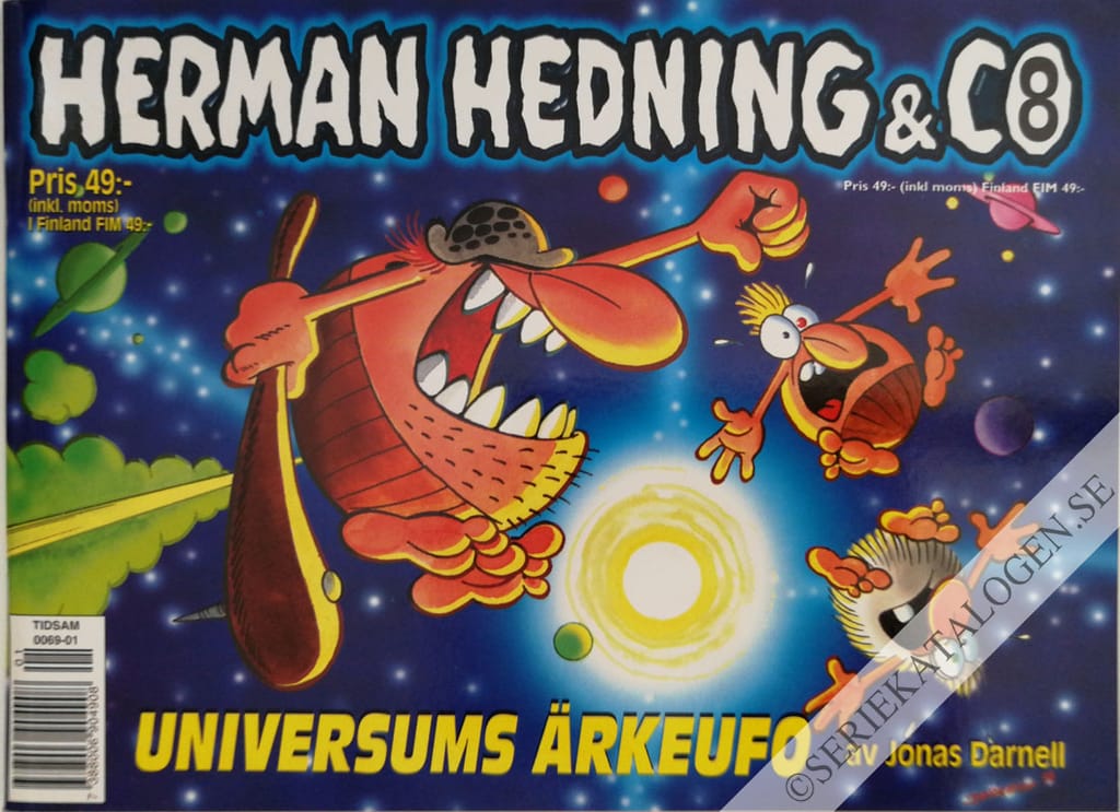 Framsida på Herman Hedning & co Universums ärkeufo (1999)