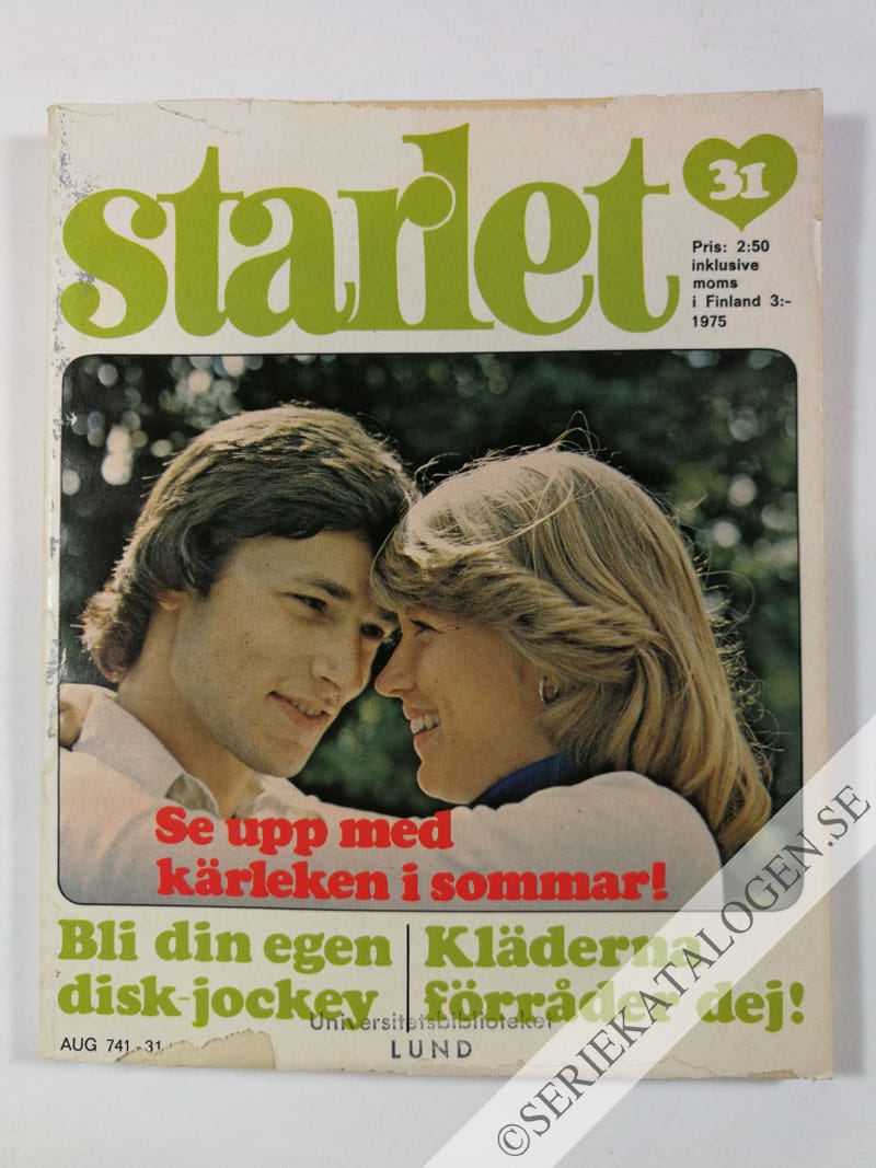 Framsida på Starlet #31 (1975)