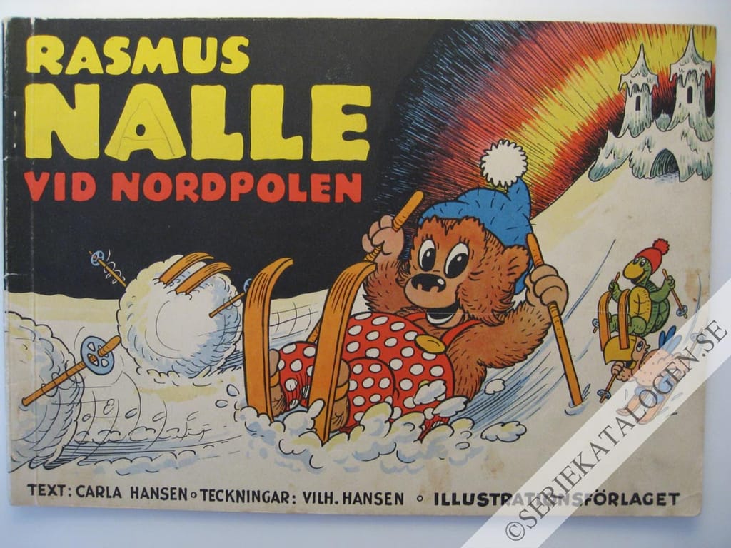 Framsida på Rasmus Nalle Rasmus Nalle vid nordpolen (1954)