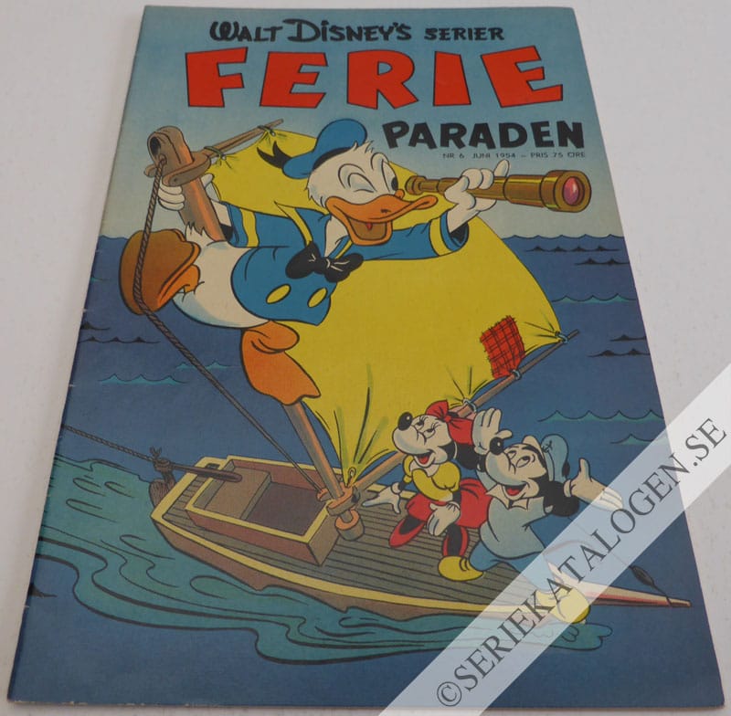 Framsida på Walt Disney's serier Ferie-paraden (1954)