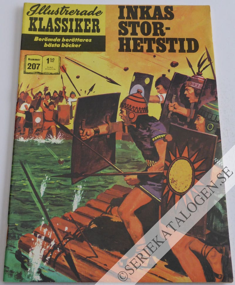 Framsida på Illustrerade Klassiker #207 - Inkas storhetstid (1970)