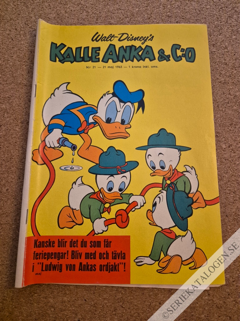Framsida på Kalle Anka & C:o #21 (1963)