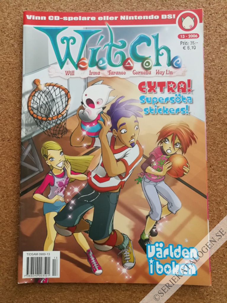 Framsida på W.i.t.c.h. #13 - Världen i boken (2006)