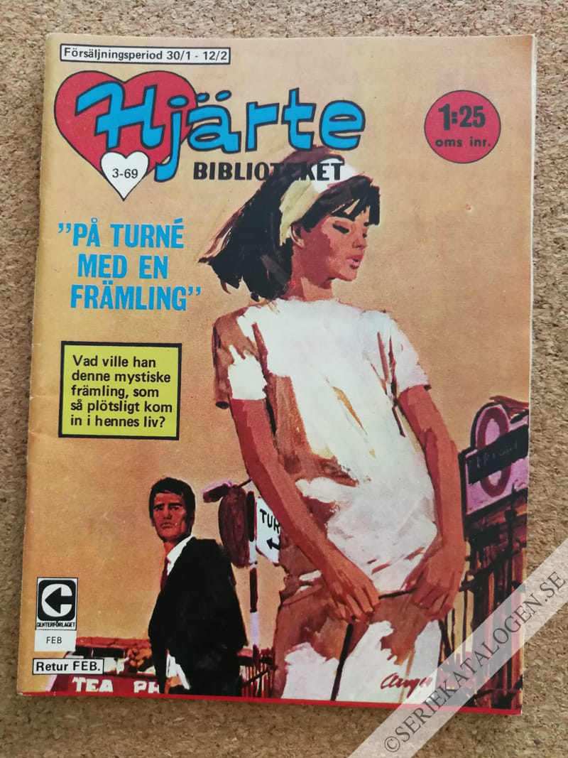 Framsida på Min melodis hjärtebibliotek #3 - På turné med en främling (1969)