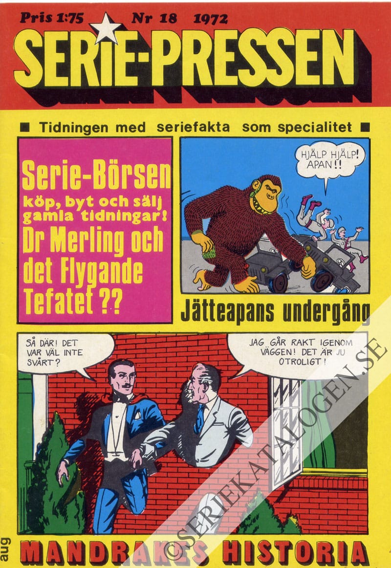 Framsida på Seriepressen #18 (1972)