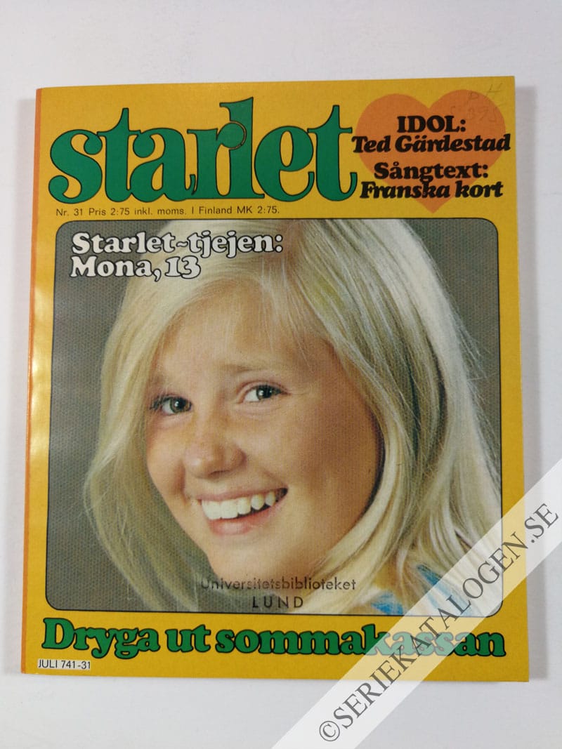 Framsida på Starlet #31 (1976)