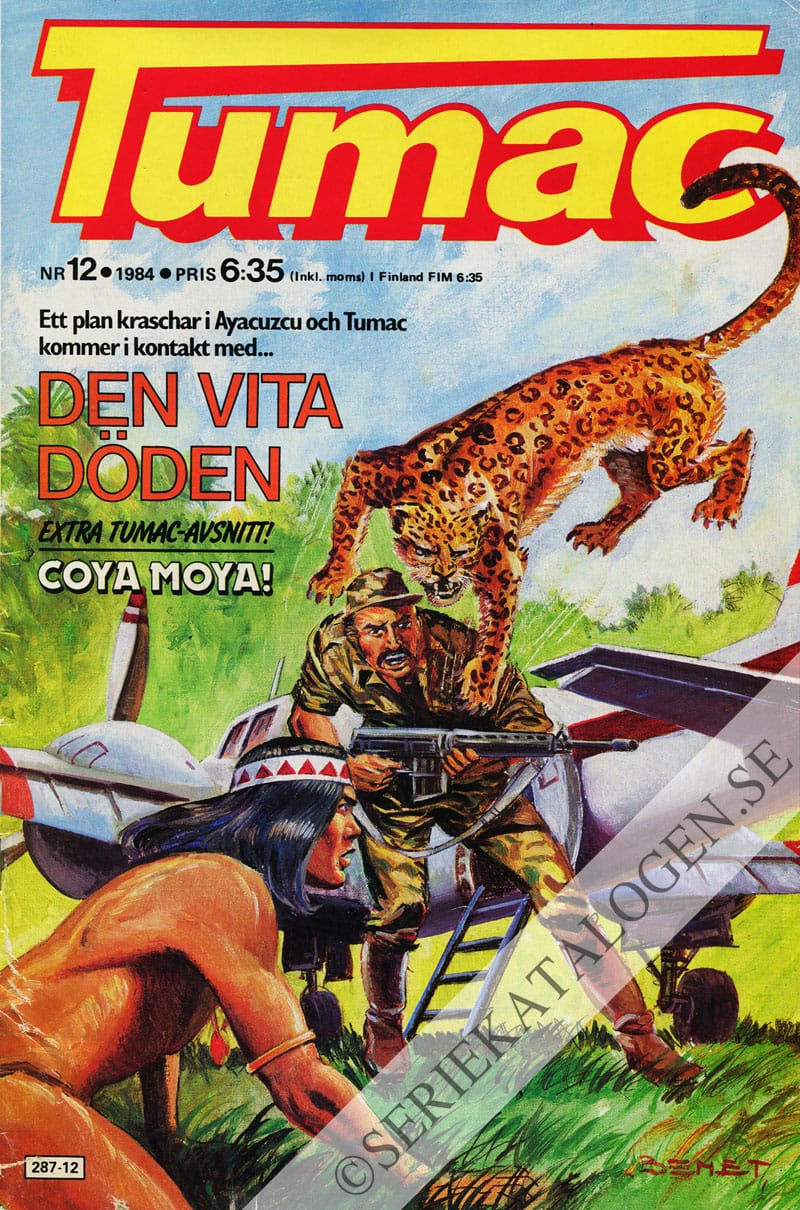 Framsida på Tumac med Serie-Nytt #12 (1984)