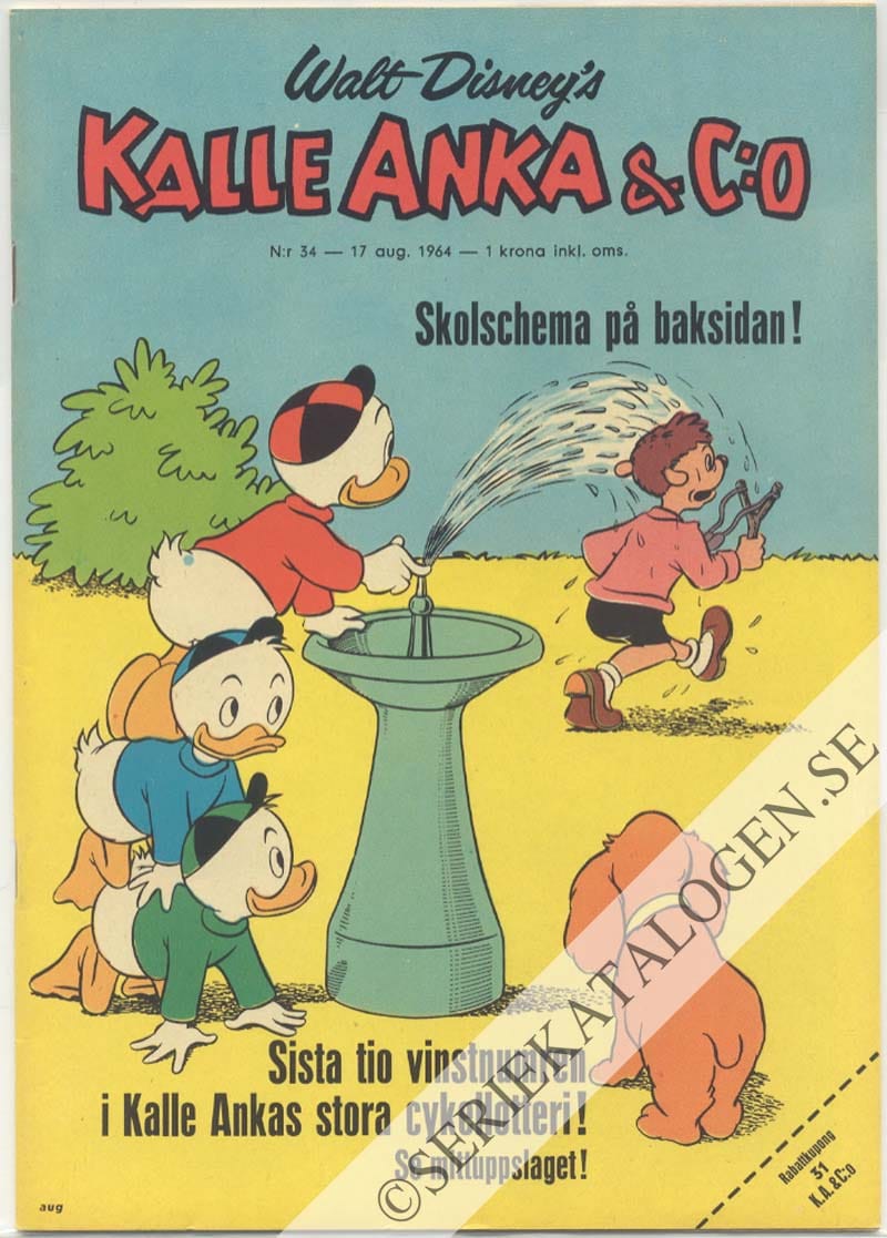 Framsida på Kalle Anka & C:o #34 (1964)