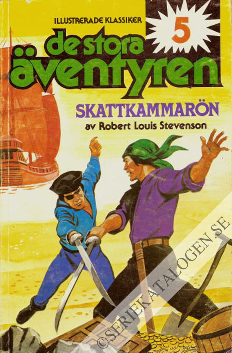 Framsida på Illustrerade Klassiker - de stora äventyren Skattkammarön (1979)