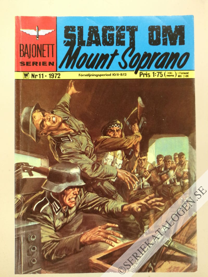 Framsida på Bajonettserien Slaget om Mount Soprano (1972)