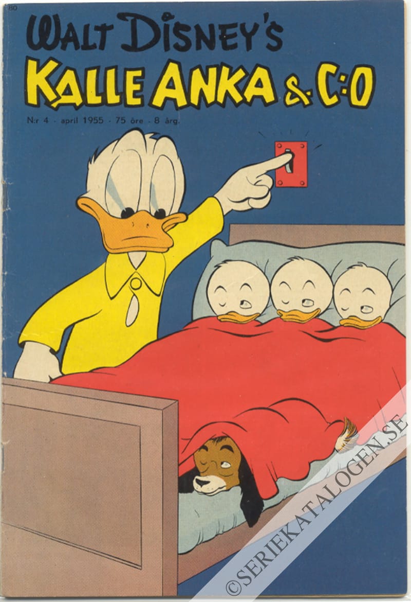 Framsida på Kalle Anka & C:o #4 (1955)