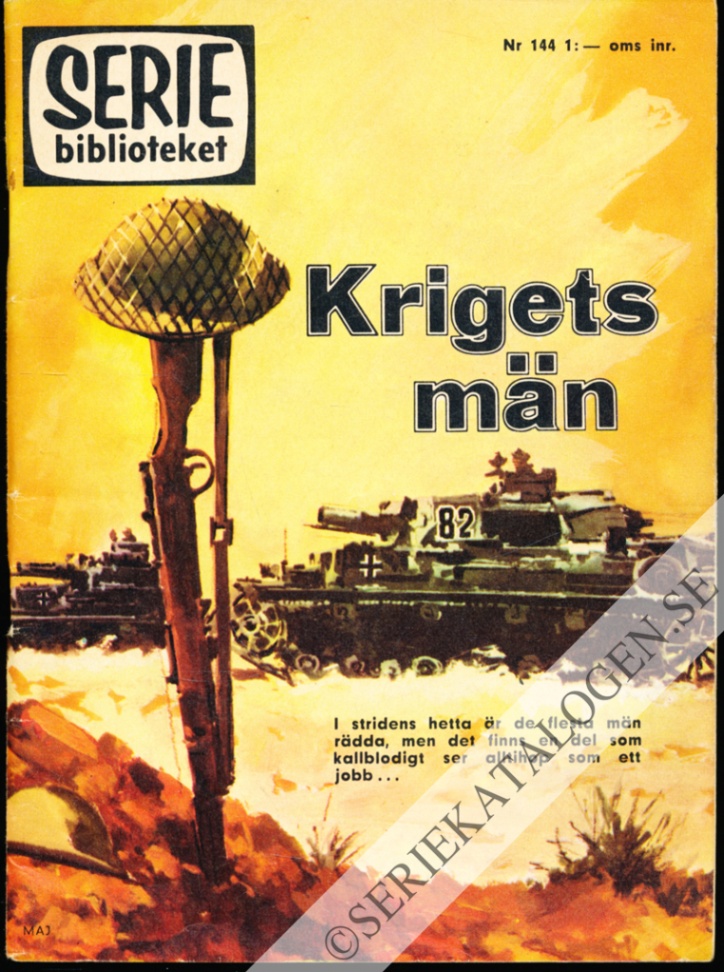 Framsida på Seriebiblioteket #144 - Krigets män (1966)