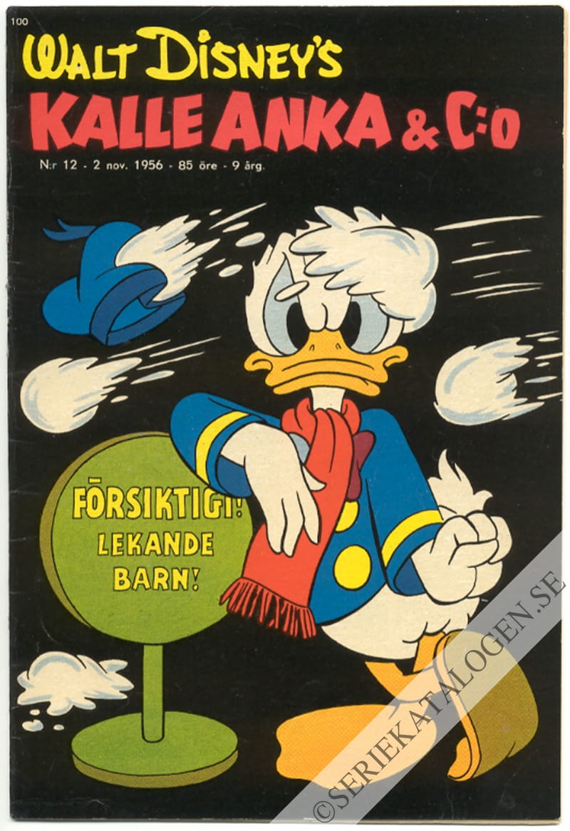 Framsida på Kalle Anka & C:o #12 (1956)