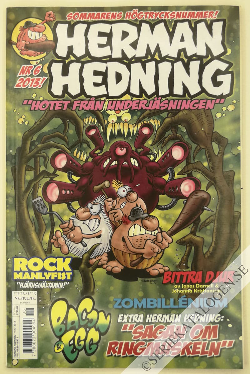 Framsida på Herman Hedning #6 (2013)