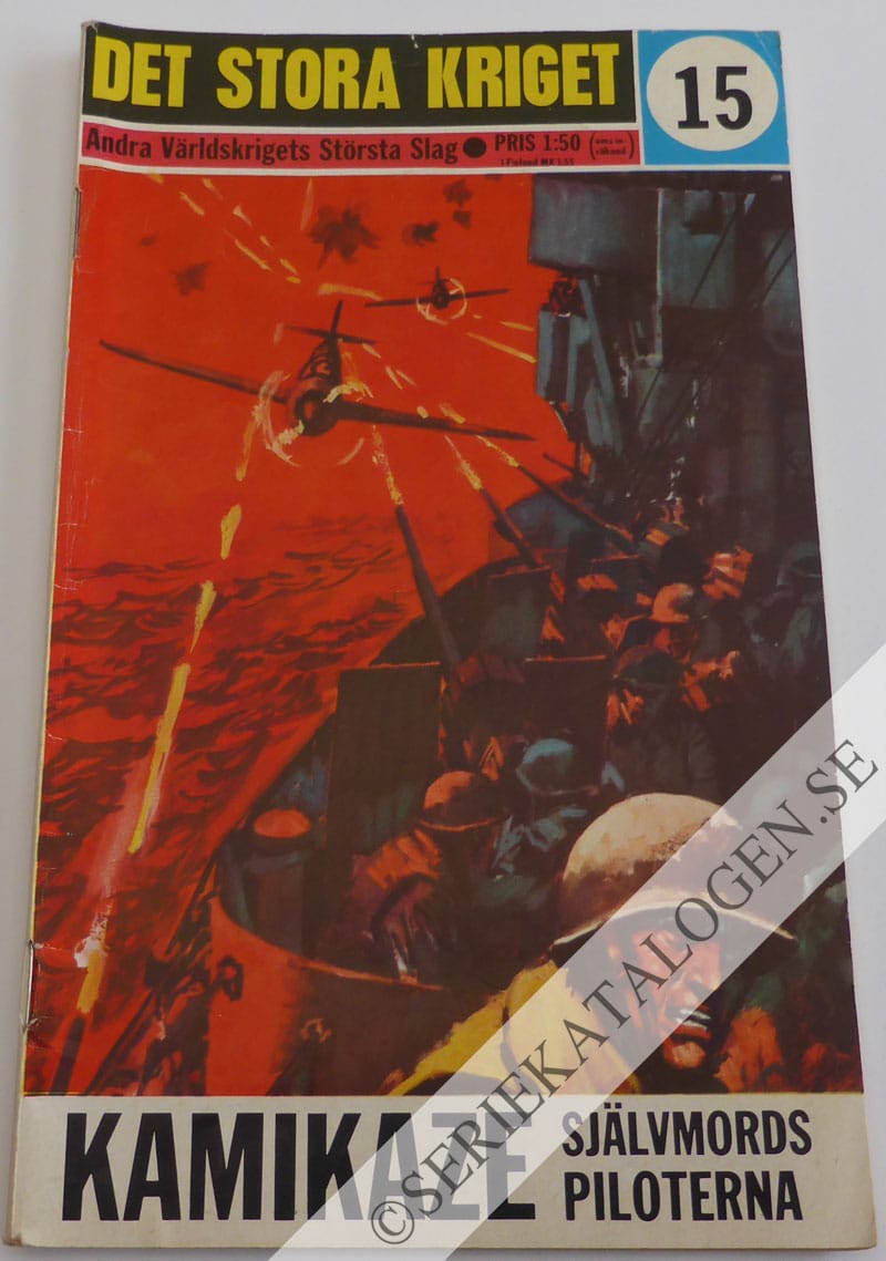 Framsida på Det stora kriget Kamikaze självmordspiloterna (1967)