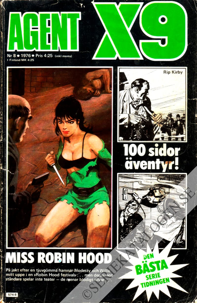 Framsida på Agent X9 #8 (1976)