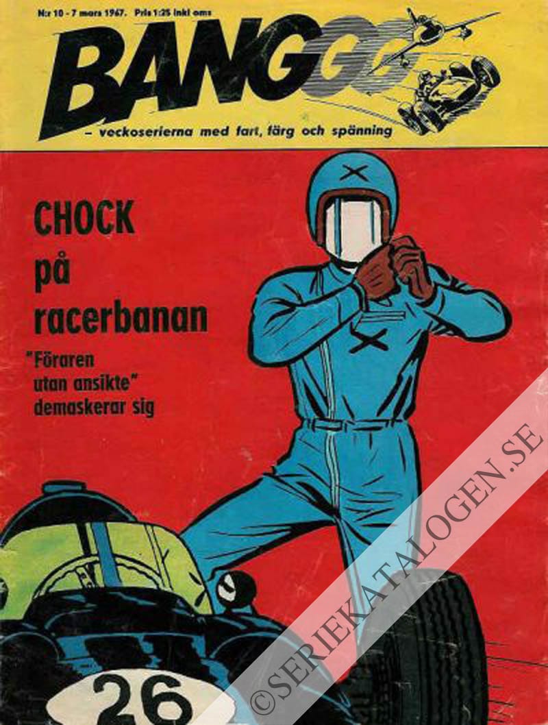 Framsida på Banggg - veckoserierna med fart, färg och spänning #10 (1967)