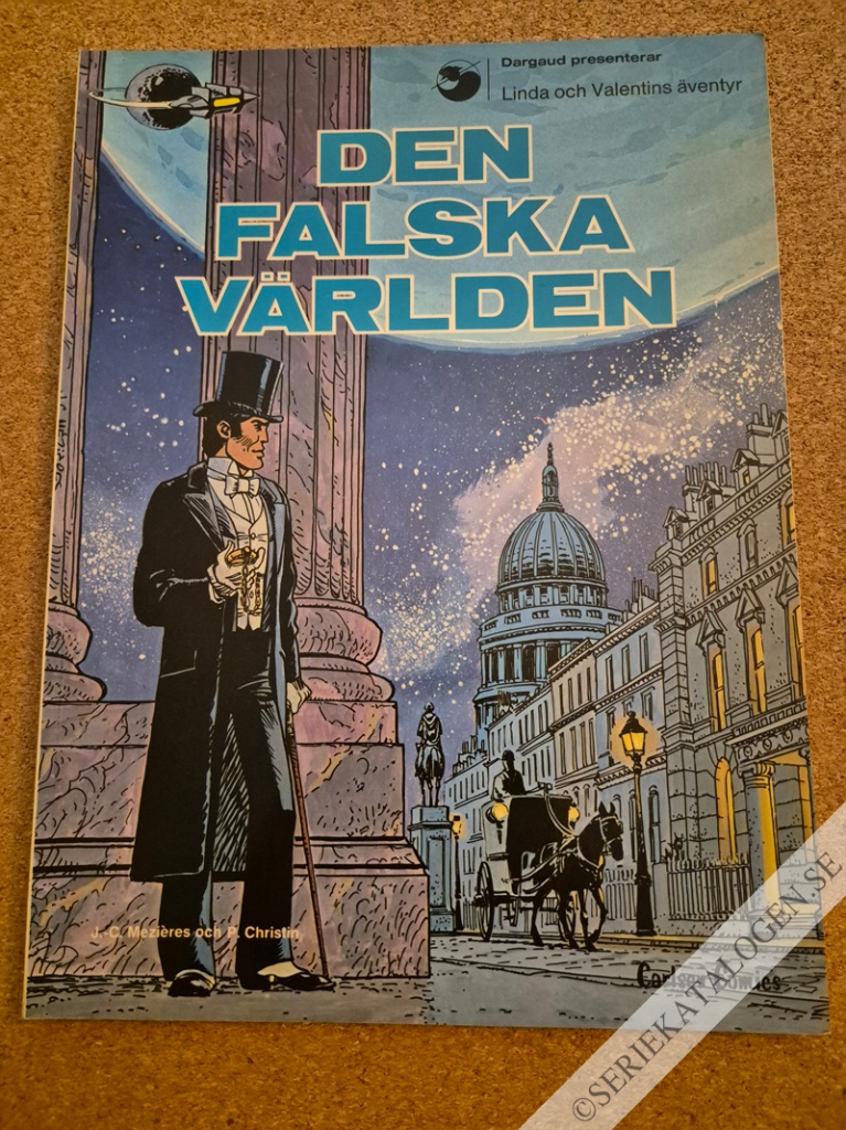 Framsida på Linda och Valentins äventyr Den falska världen (1977)