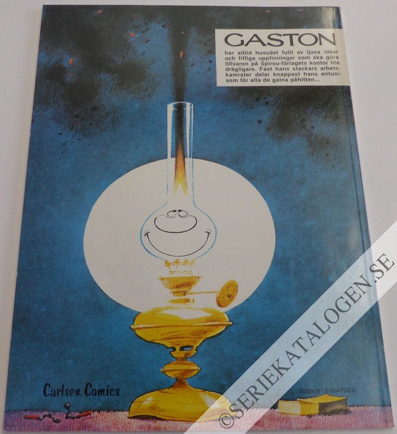 Baksida på Godnatt Gaston (1987)
