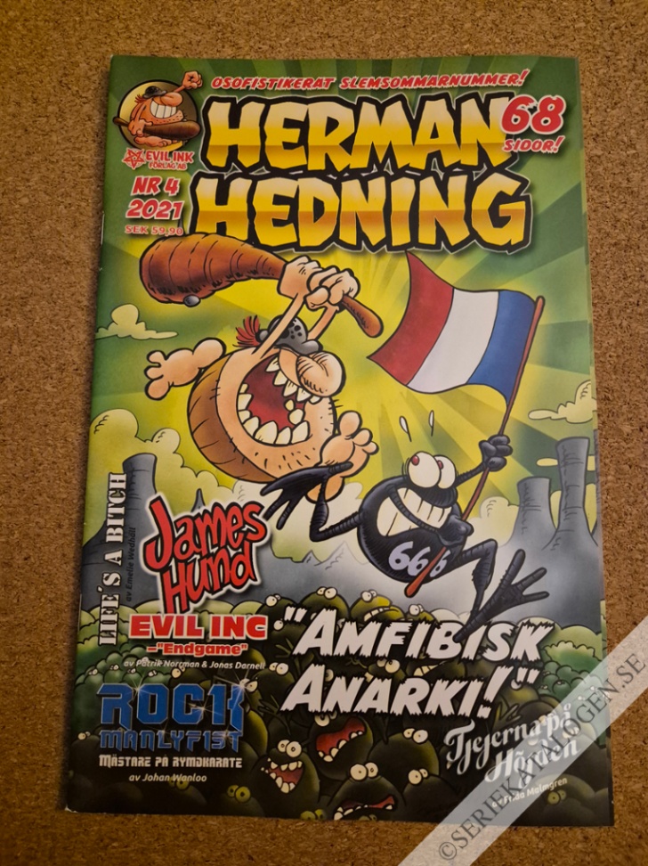 Framsida på Herman Hedning #4 (2021)