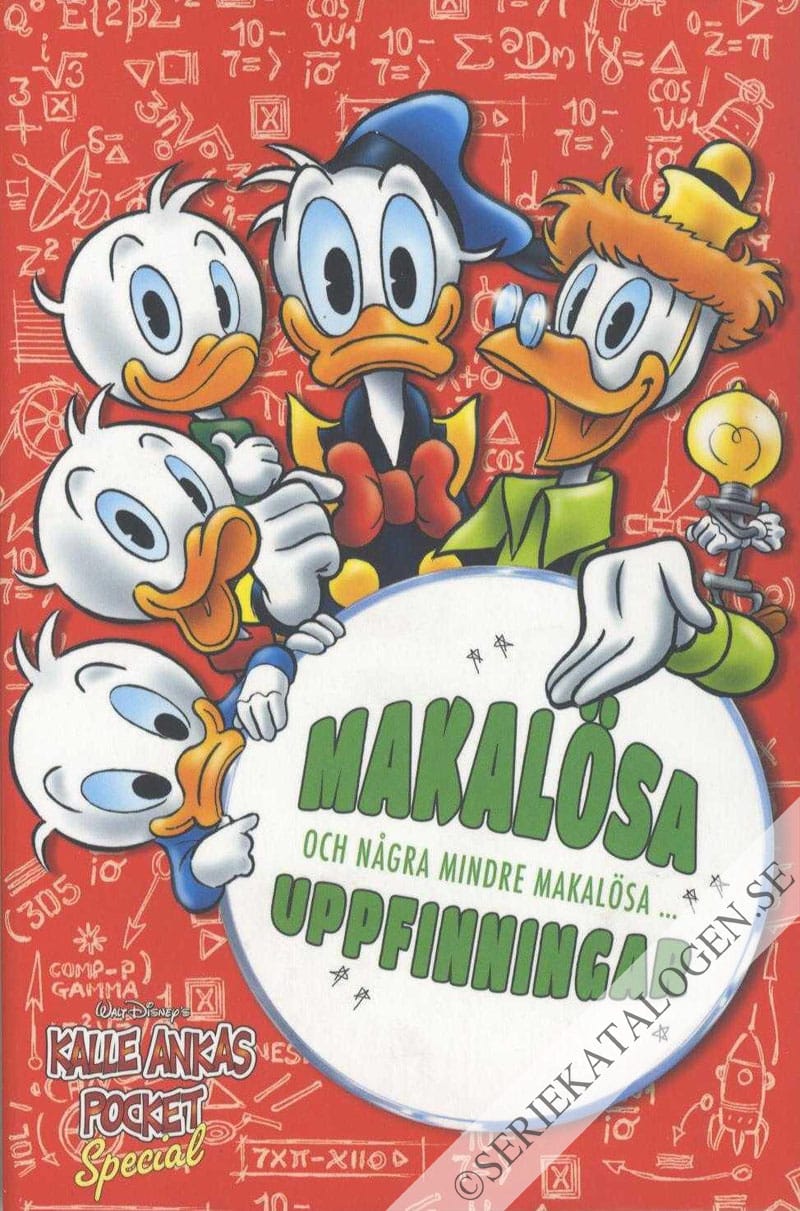Framsida på Kalle Ankas pocket special Makalösa och några mindre makalösa ... uppfinningar (2018)