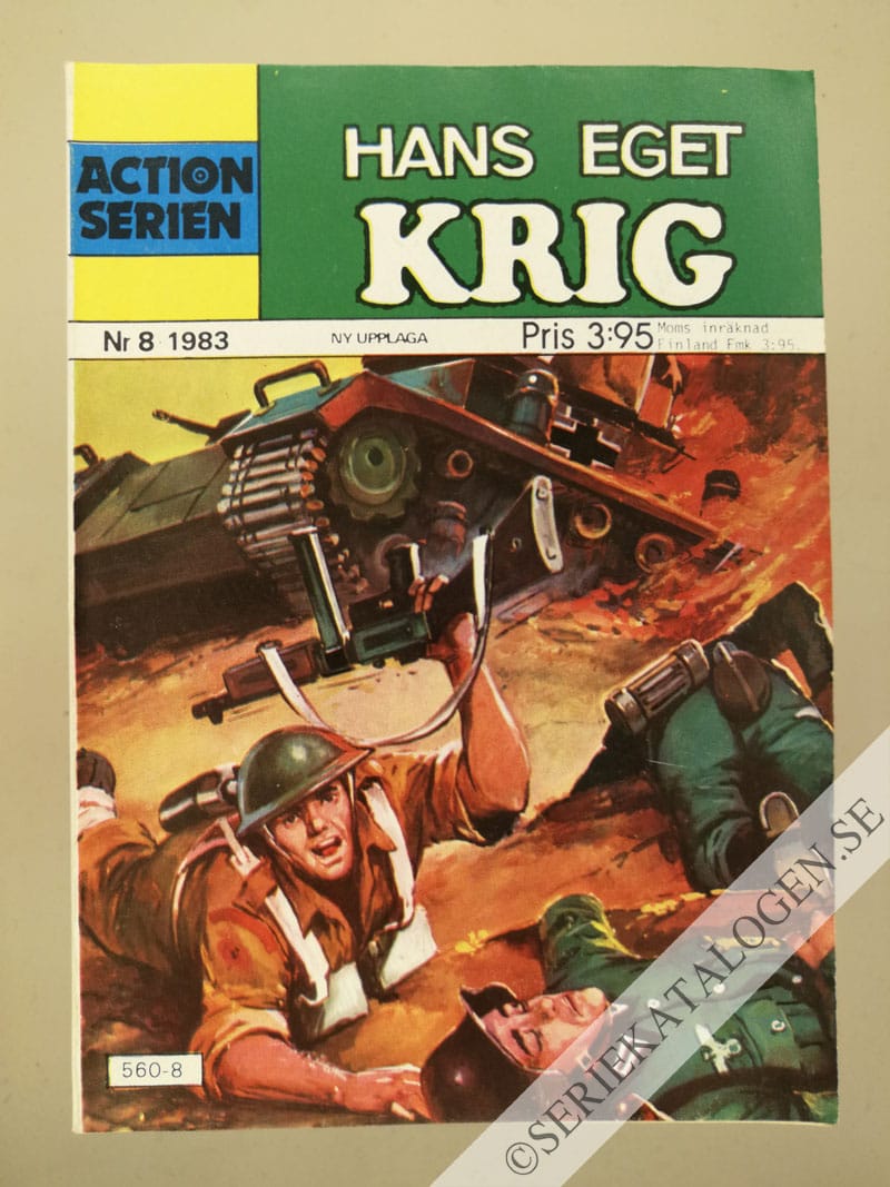 Framsida på Actionserien #8 - Hans eget krig (1983)