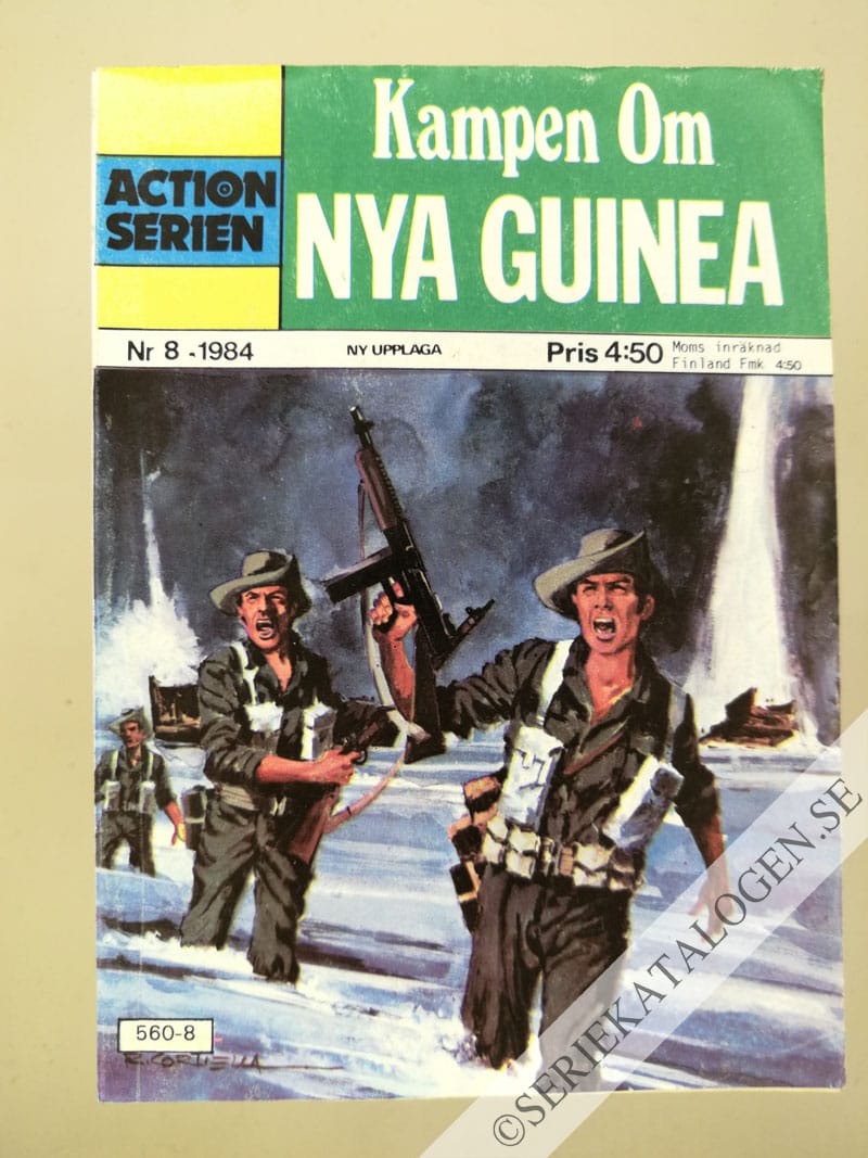 Framsida på Actionserien #8 - Kampen om Nya Guinea (1984)