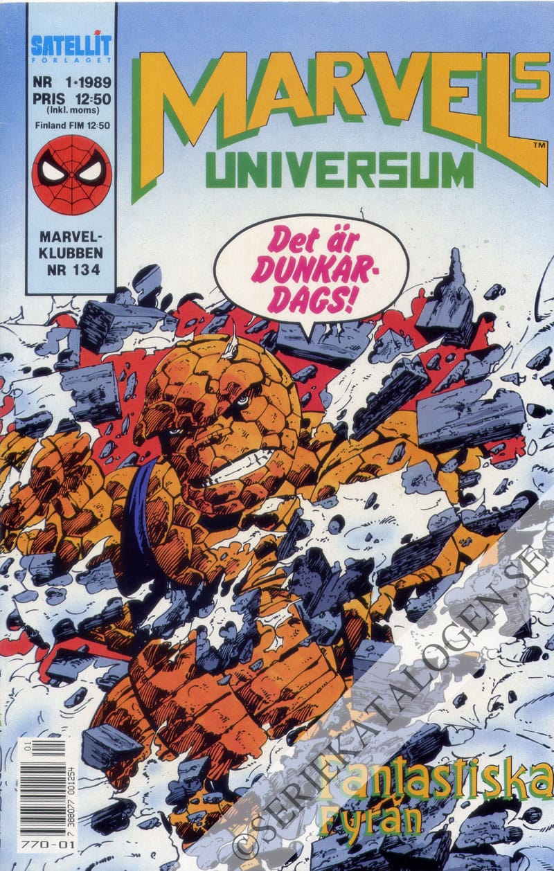 Framsida på Marvels universum Fantastiska Fyran (1989)