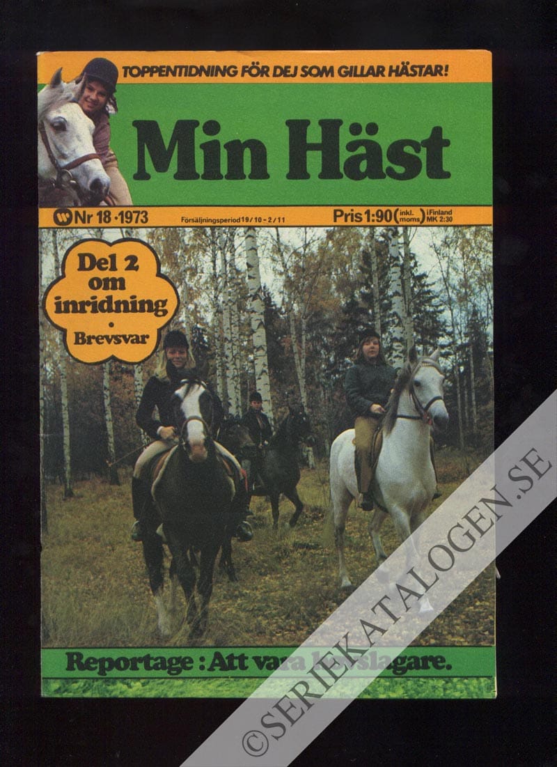 Framsida på Min häst #18 (1973)