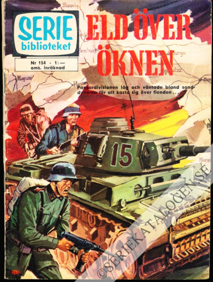 Framsida på Seriebiblioteket #154 - Eld över öknen (1966)