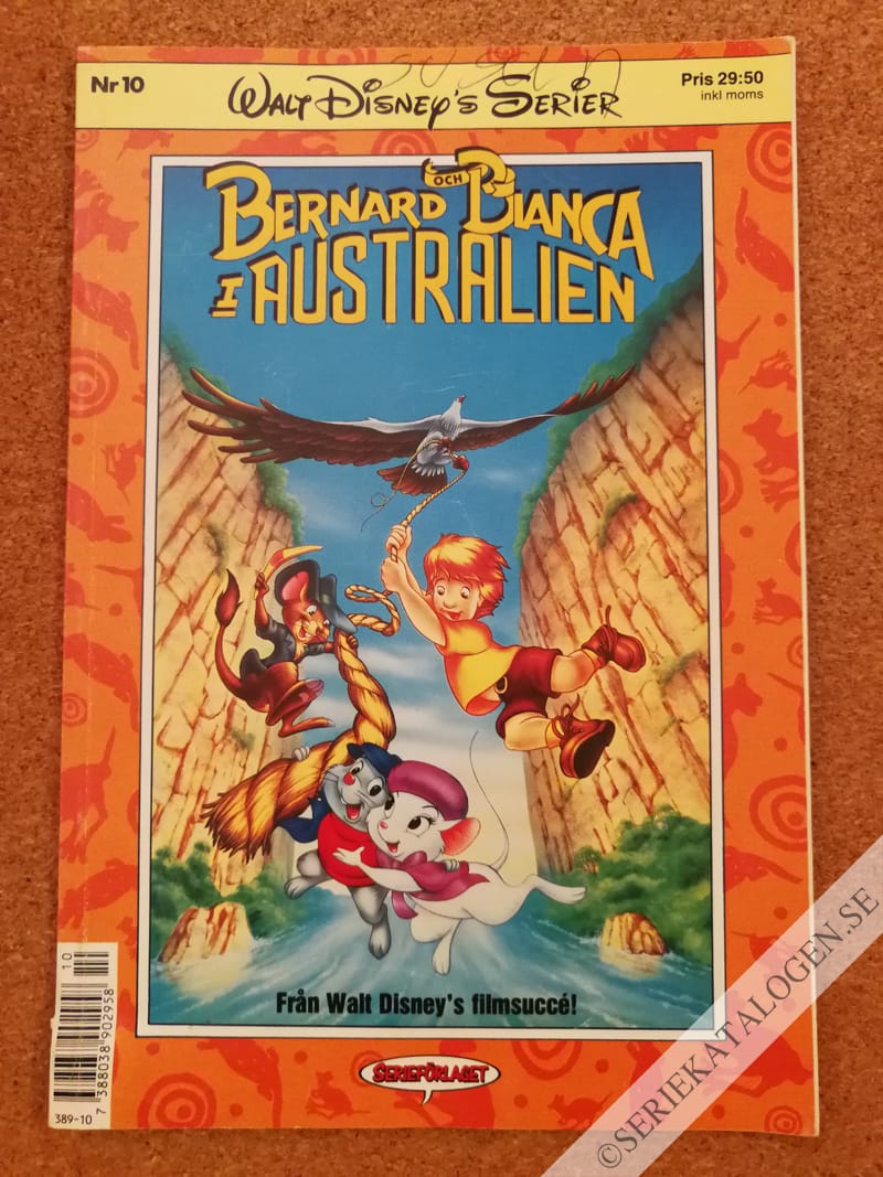 Framsida på Walt Disney's serier Bernard och Bianca i Australien (1991)