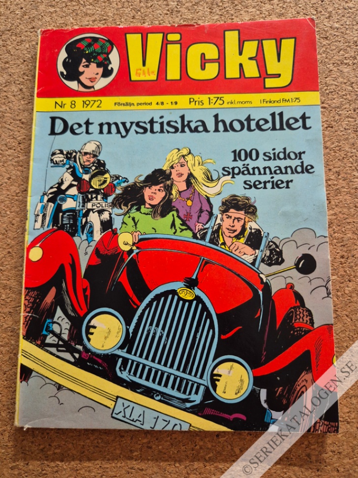 Framsida på Vicky #8 (1972)