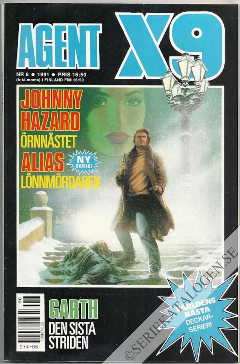 Framsida på Agent X9 #6 (1991)