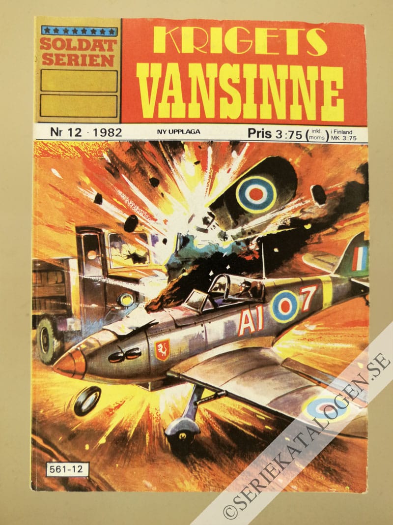 Framsida på Soldatserien #12 - Krigets vansinne (1982)