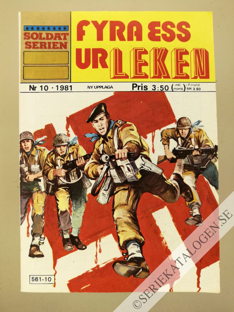 Framsida på Soldatserien #10 - Fyra ess ur leken (1981)