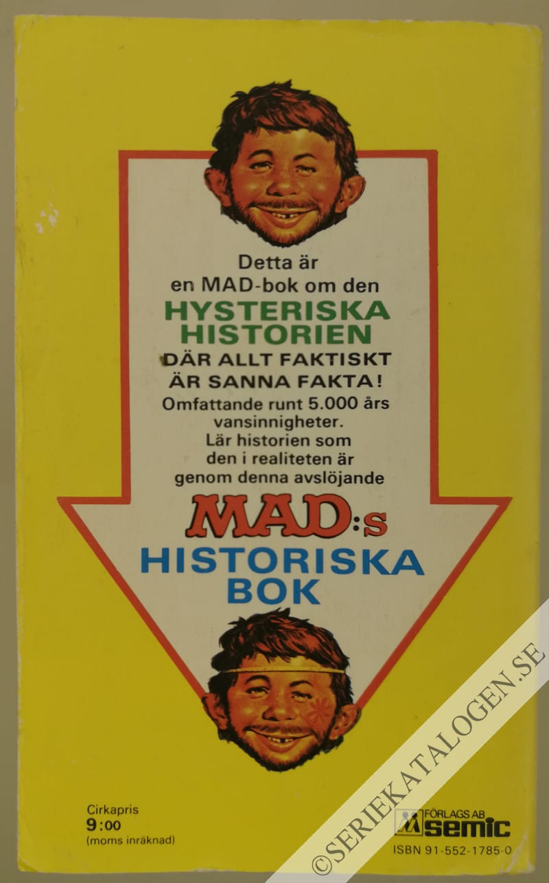 Baksida på MAD:s historiska bok (1979)